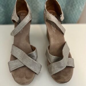 Toms Silver Strappy Sandals